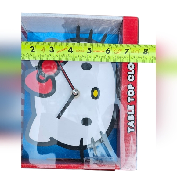 Sanrio Hello Kitty Small Table Top Clock Red Bow & White Face Wall Decor - Picture 5 of 6